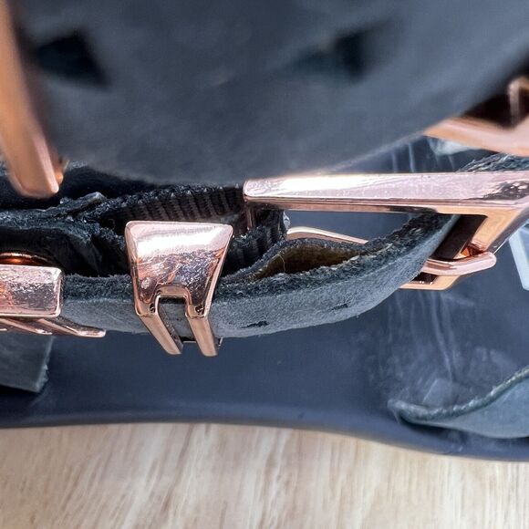 Matt Bernson Gladiator Sandal Studded Nubuck Leather Open Toe T Strap 7 - Picture 8 of 13